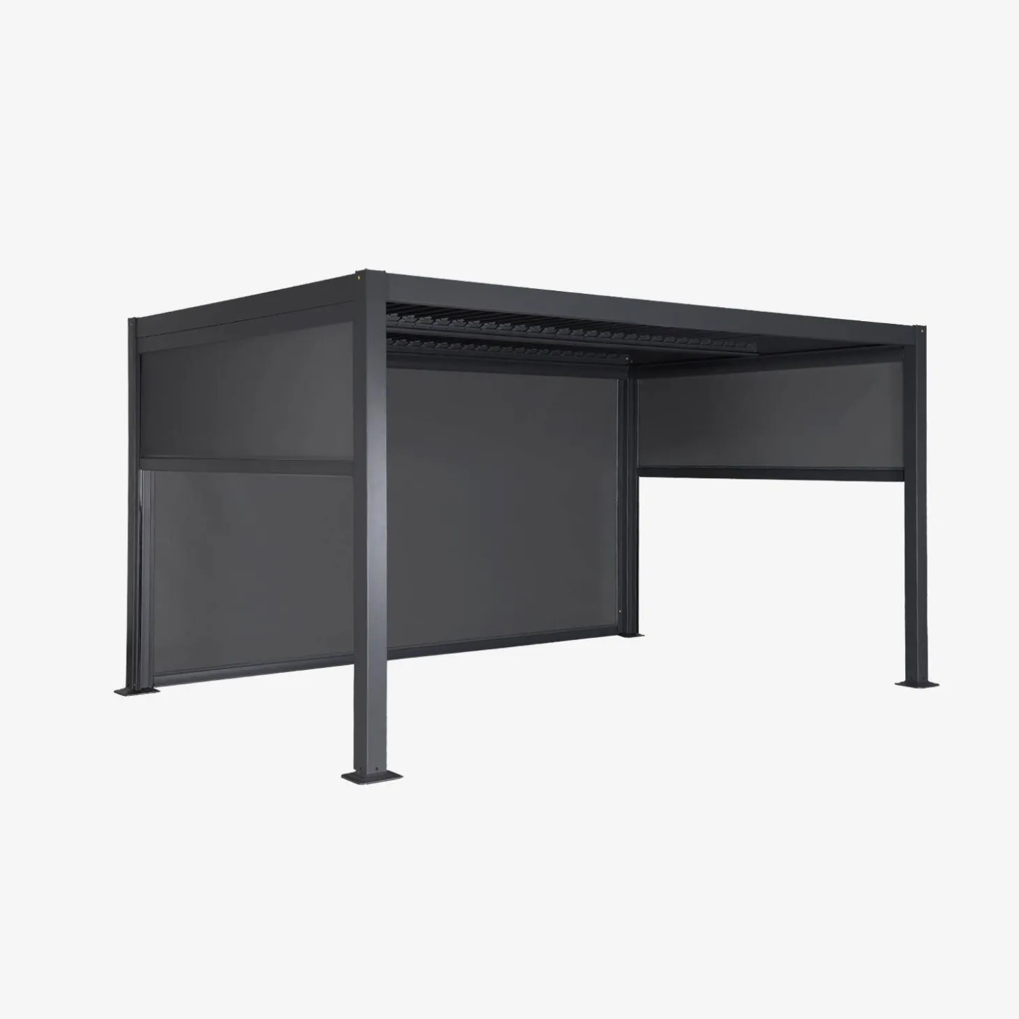 Bioklimatische Pergola Palace 3x4m + 2 Markisen 3m + 1 Markise 4m