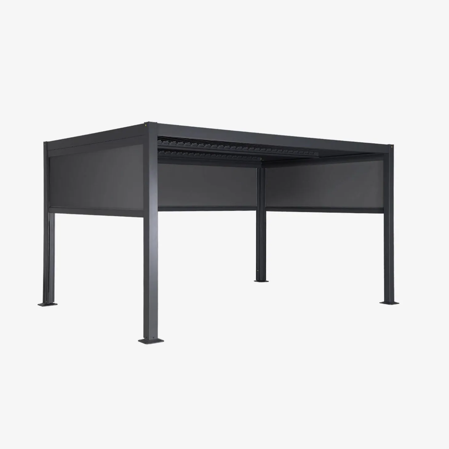 Bioklimatische Pergola Palace 3x4m + 2 Markisen 3m + 1 Markise 4m