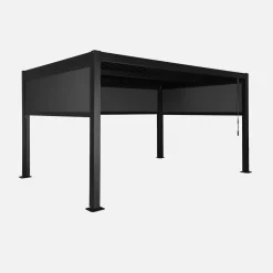 Bioklimatische Pergola Palace 3x4m + 2 Markisen 3m + 1 Markise 4m