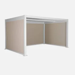 Bioklimatische Pergola Palace 3x4m + 2 Markisen 3m + 1 Markise 4m