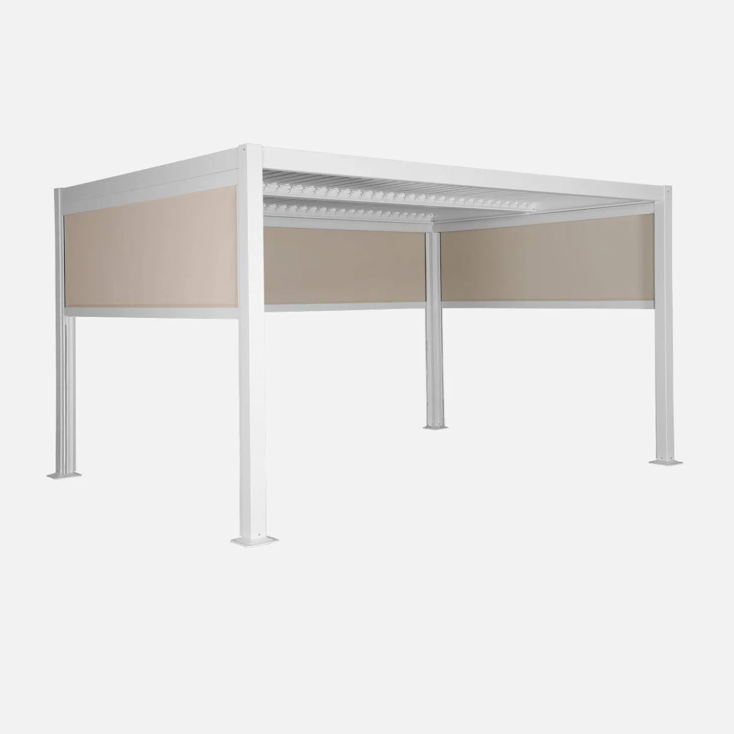 Bioklimatische Pergola Palace 3x4m + 2 Markisen 3m + 1 Markise 4m