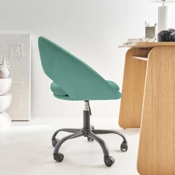 Bürostuhl mit Rollen und Samtbezug