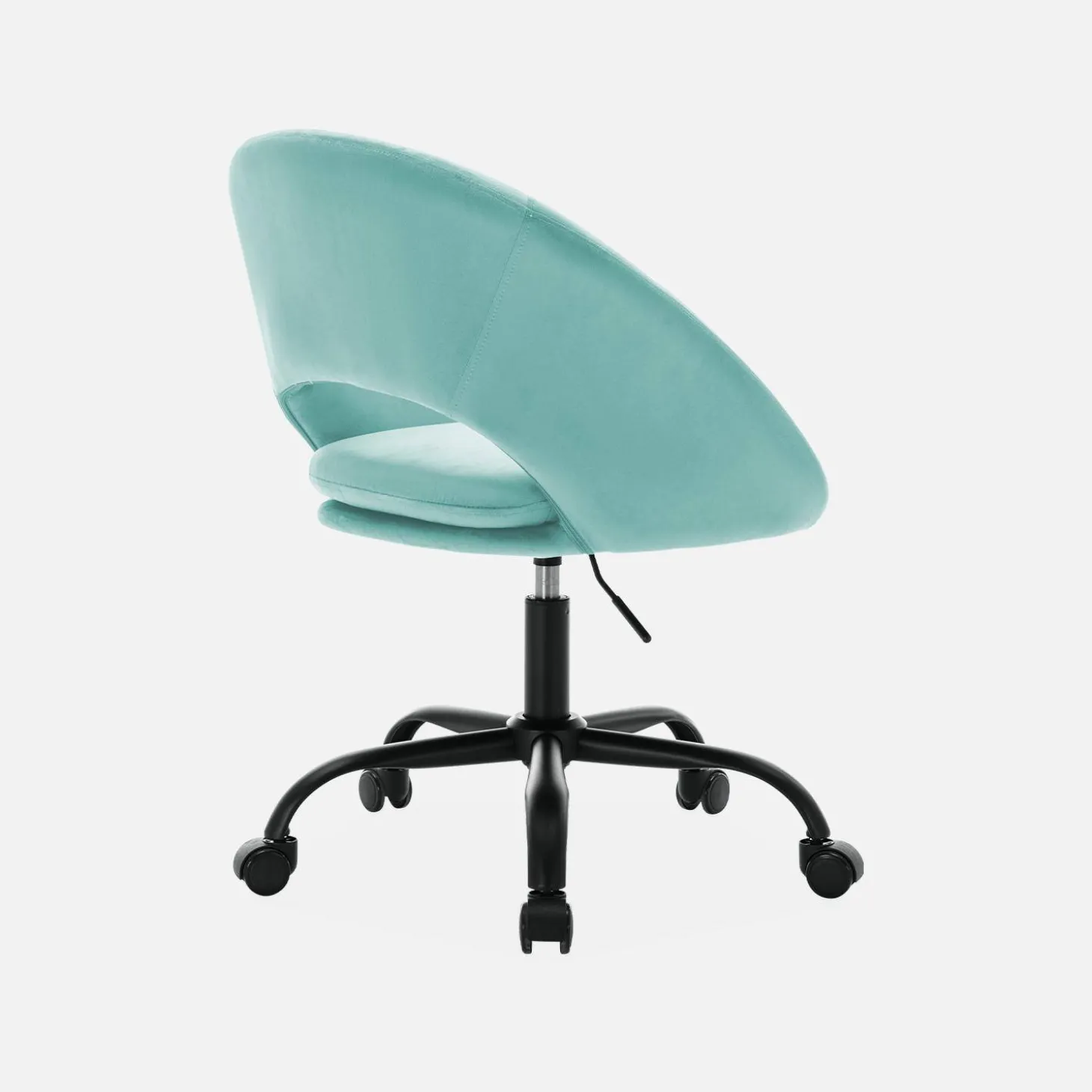 Bürostuhl mit Rollen und Samtbezug