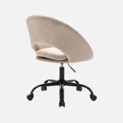 Bürostuhl mit Rollen und Samtbezug