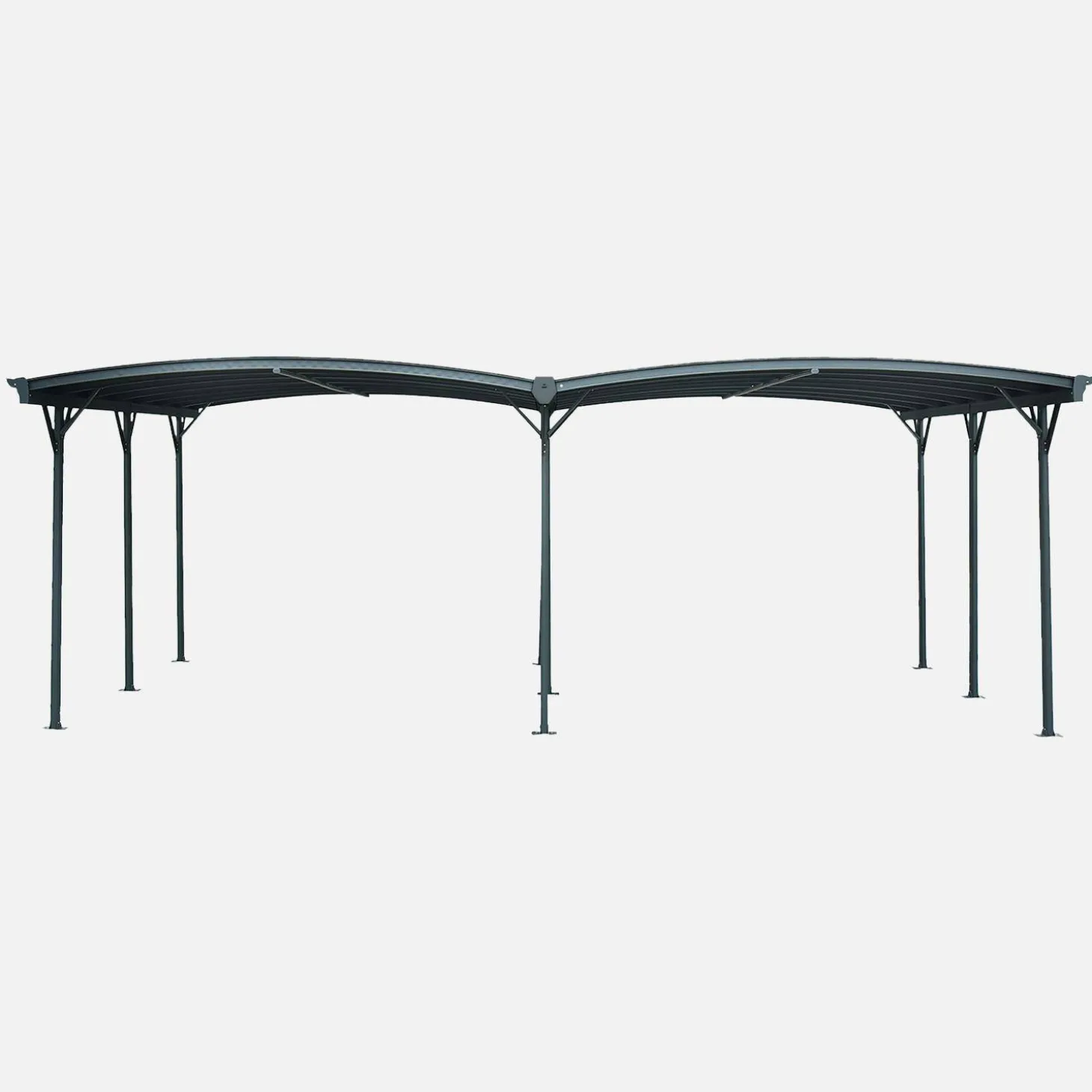 Carport mit Aluminium- und Polycarbonat-Erweiterung 30 m²