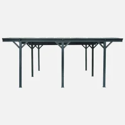 Carport mit Aluminium- und Polycarbonat-Erweiterung 30 m²