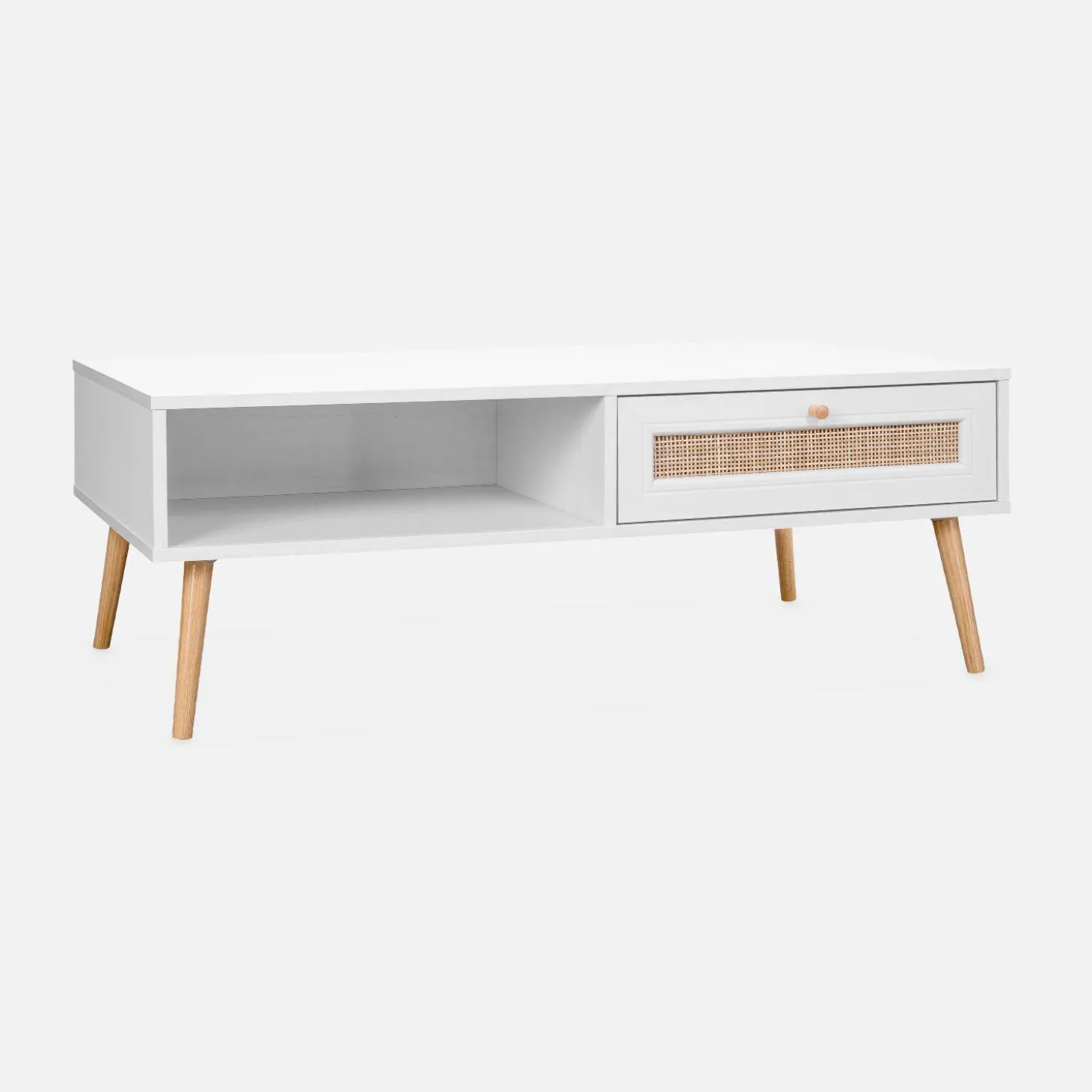 Couchtisch mit Rattan-Geflecht 110 x 59 x 39 cm