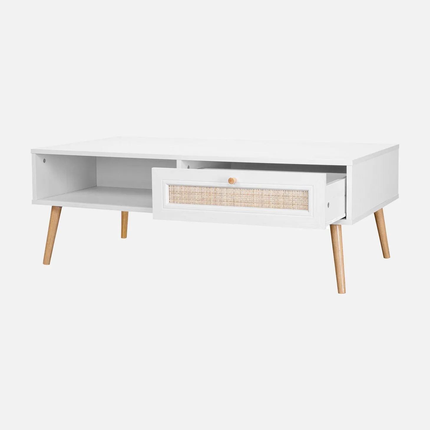 Couchtisch mit Rattan-Geflecht 110 x 59 x 39 cm
