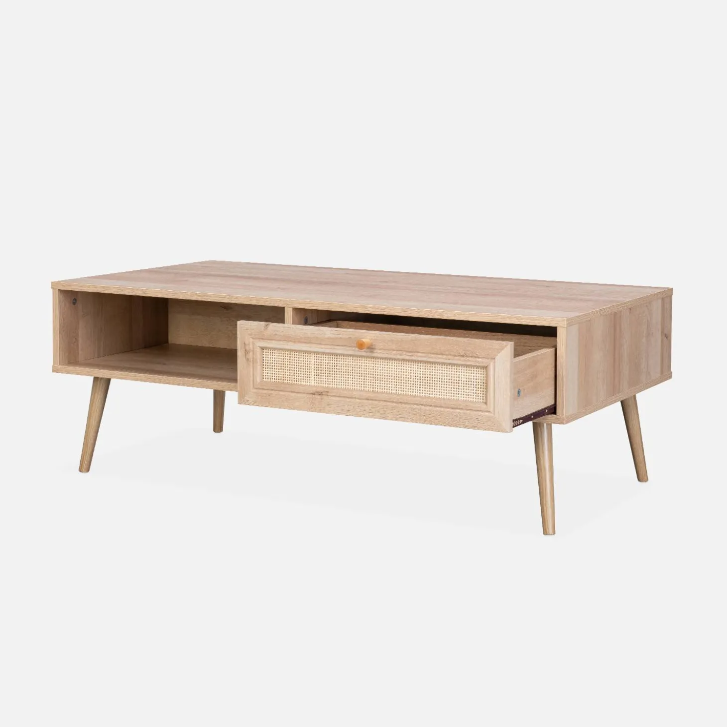 Couchtisch mit Rattan-Geflecht 110 x 59 x 39 cm