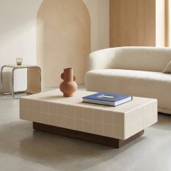 Couchtisch mit Zementfliesenoptik
