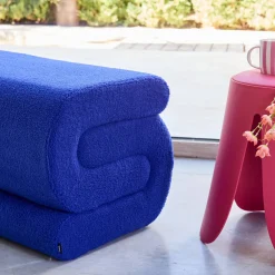 Design Bank mit Bouclé-Bezug 1-2 Plätze