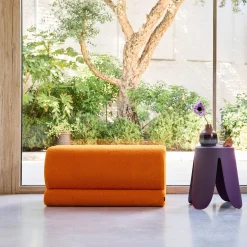 Design Bank mit Bouclé-Bezug 1-2 Plätze