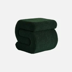 Design-Hocker mit Bouclé-Bezug 1 Platz
