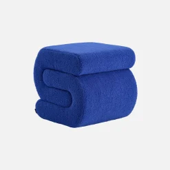 Design-Hocker mit Bouclé-Bezug 1 Platz