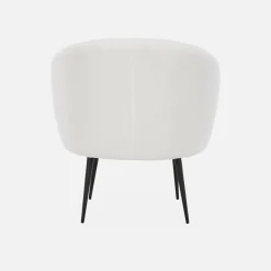 Design-Rundsessel mit Bouclé-Bezug