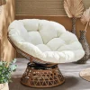 Drehbarer Papasan-Sessel aus Stahl und Polyrattan outdoor/indoor Ø96cm