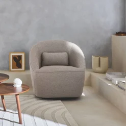 Drehsessel 360 mit Kissen, Stoffbezug LANA