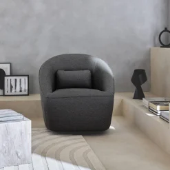 Drehsessel 360 mit Kissen, Stoffbezug LANA