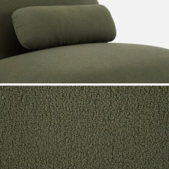 360°-Drehsessel mit strukturiertem Bouclé-Bezug