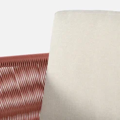 Eck-Gartenlounge aus Stahl mit Seilbespannung für 4 Personen