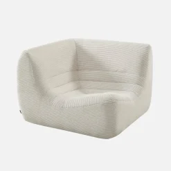 Eck-Sessel mit Cordbezug, 1-Sitzer