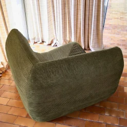 Eck-Sessel mit Cordbezug, 1-Sitzer
