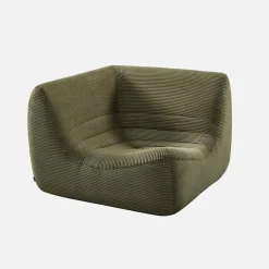 Eck-Sessel mit Cordbezug, 1-Sitzer