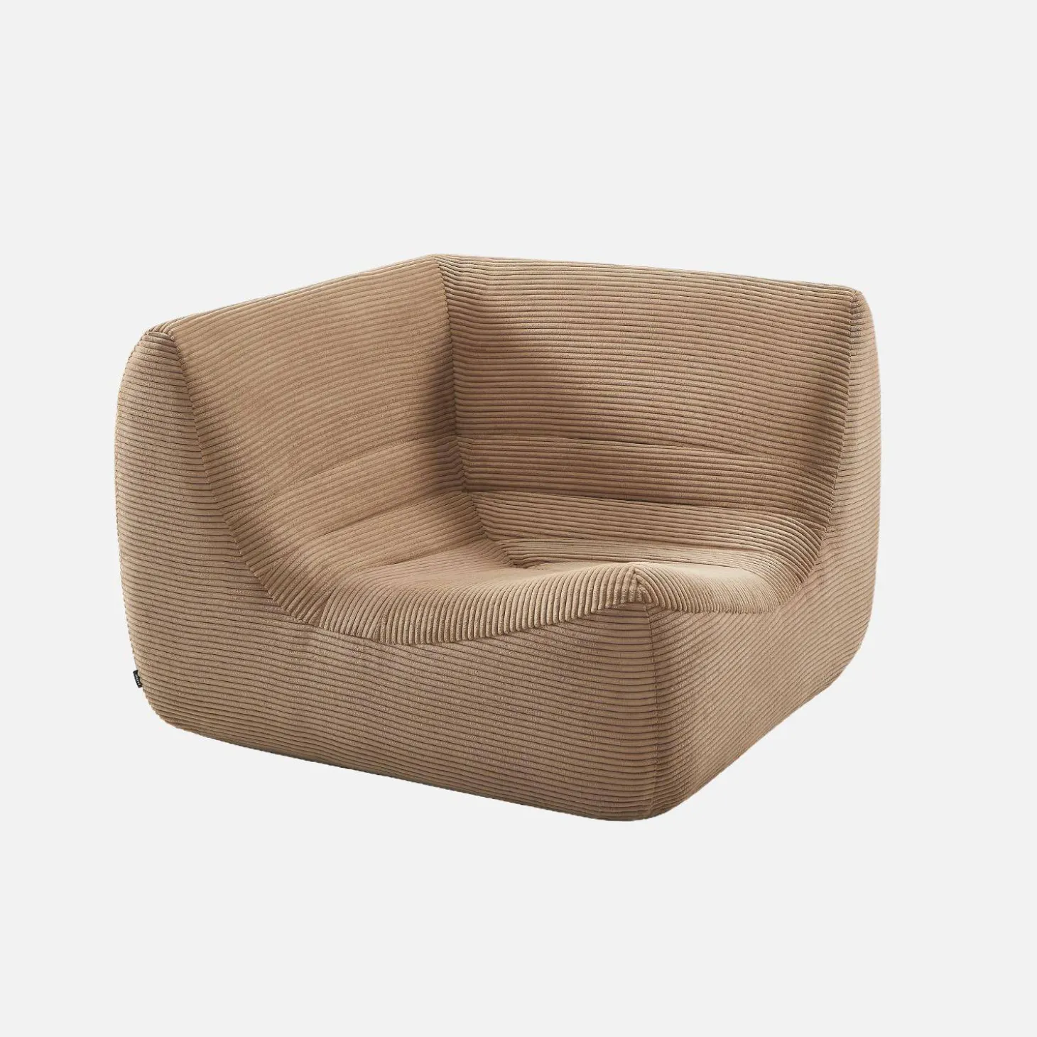 Eck-Sessel mit Cordbezug, 1-Sitzer