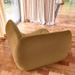 Ecksessel mit strukturiertem Bouclé-Bezug, 1-Sitzer