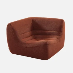 Ecksessel mit strukturiertem Bouclé-Bezug, 1-Sitzer