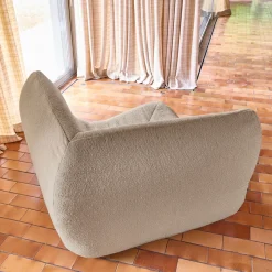 Ecksessel mit strukturiertem Bouclé-Bezug, 1-Sitzer