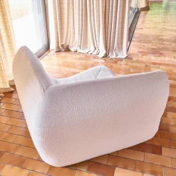 Ecksessel mit strukturiertem Bouclé-Bezug, 1-Sitzer