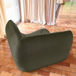 Ecksessel mit strukturiertem Bouclé-Bezug, 1-Sitzer