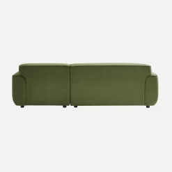 Ecksofa aus Cord, 2-3 Sitzer, Recamiere rechts