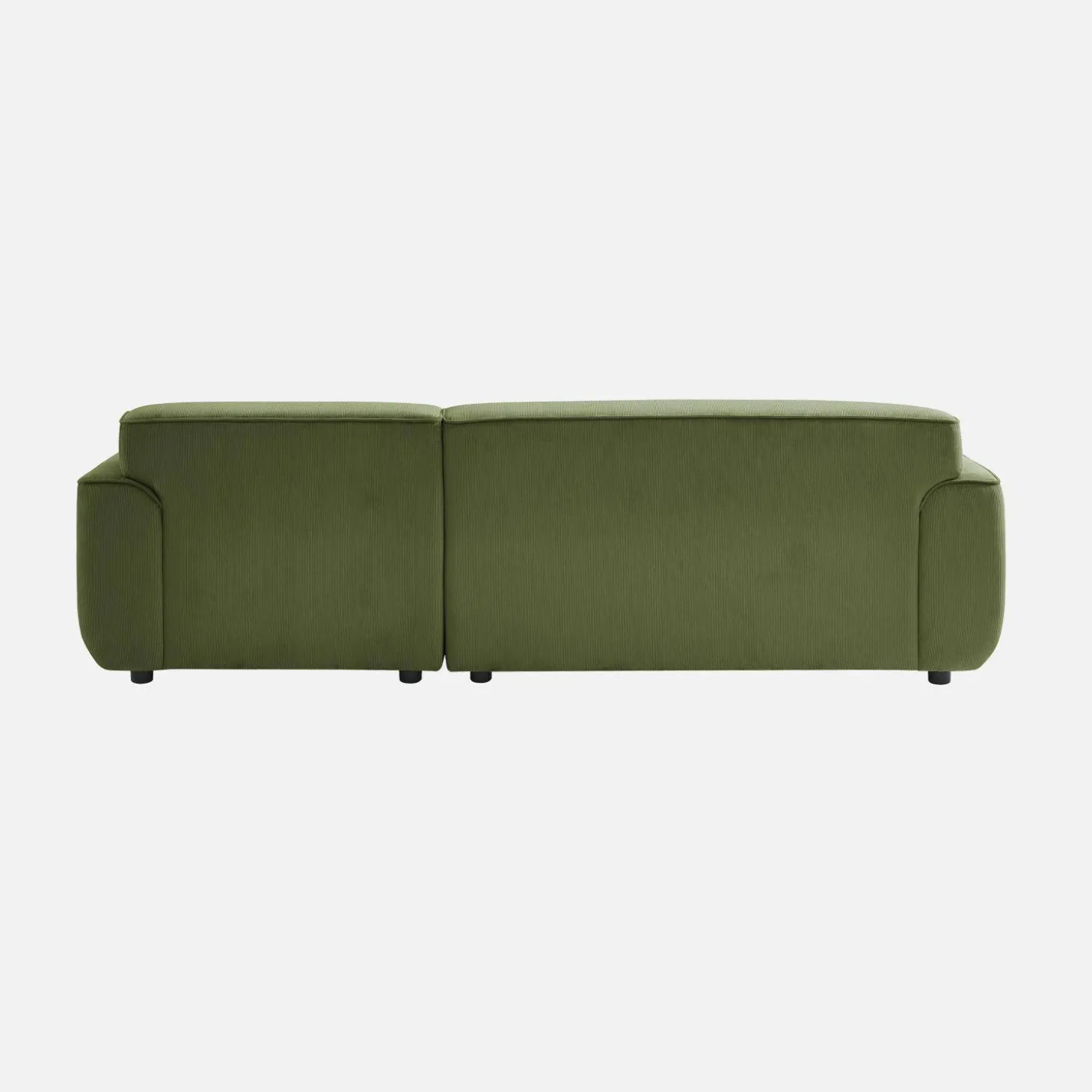 Ecksofa aus Cord, 2-3 Sitzer, Recamiere rechts