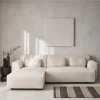 Ecksofa, 3-Sitzer mit Teddy Bouclé-Bezug