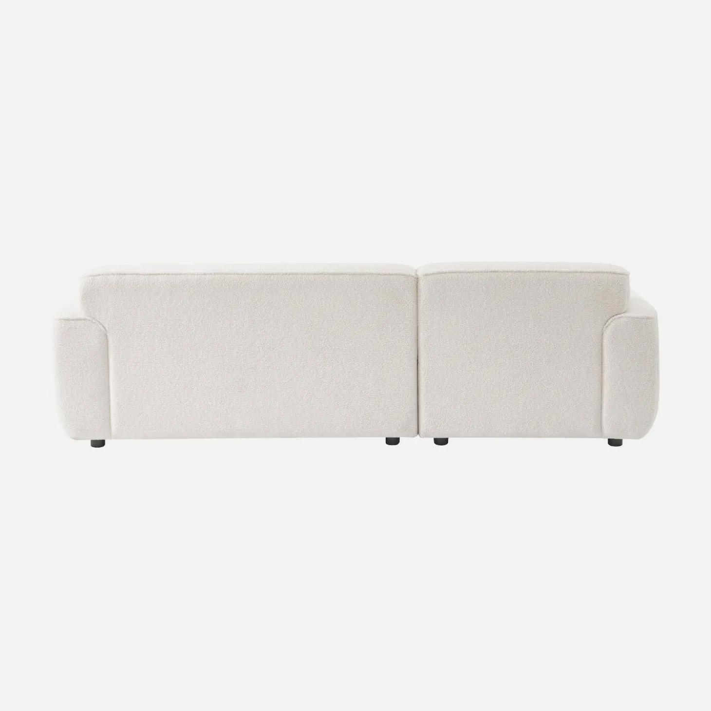 Ecksofa, 3-Sitzer mit Teddy Bouclé-Bezug