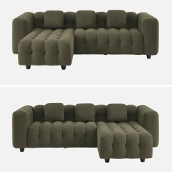Ecksofa, wendbar, mit strukturiertem Bouclé-Bezug