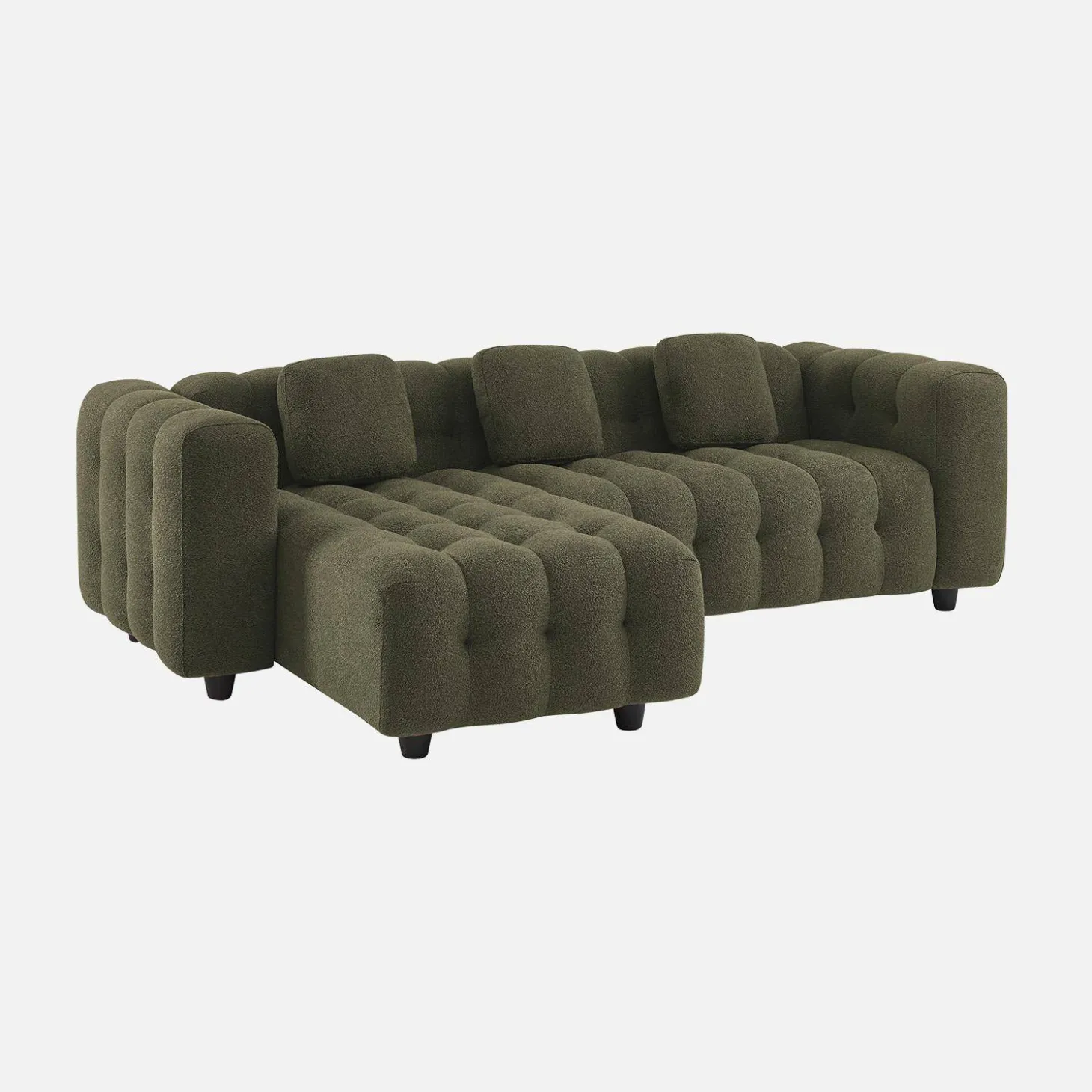 Ecksofa, wendbar, mit strukturiertem Bouclé-Bezug