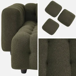 Ecksofa, wendbar, mit strukturiertem Bouclé-Bezug