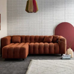Ecksofa, wendbar, mit strukturiertem Bouclé-Bezug