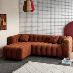 Ecksofa, wendbar, mit strukturiertem Bouclé-Bezug