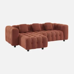 Ecksofa, wendbar, mit strukturiertem Bouclé-Bezug