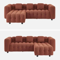 Ecksofa, wendbar, mit strukturiertem Bouclé-Bezug