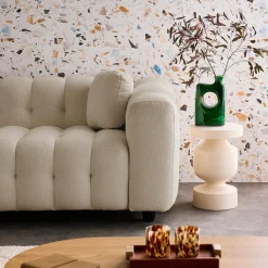 Ecksofa, wendbar, mit strukturiertem Bouclé-Bezug