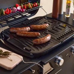 Elektrischer Grill mit 2 Brennern, emaillierter Stahl 2300 W