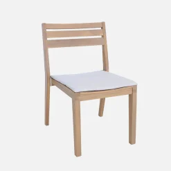 2er-Set Akazienholz-Gartenstühle mit Kissen