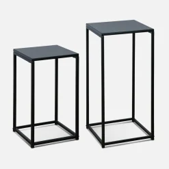 2er Set Beistelltische aus Metall