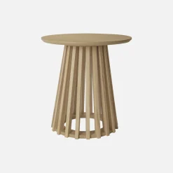 2er-Set Couchtische aus Holzdekor und Tannenholz, Ø40cm und Ø60cm