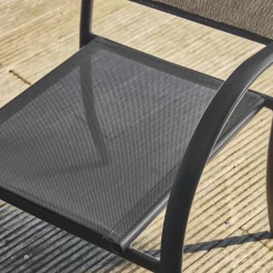 4er-Set Gartensessel aus Aluminium